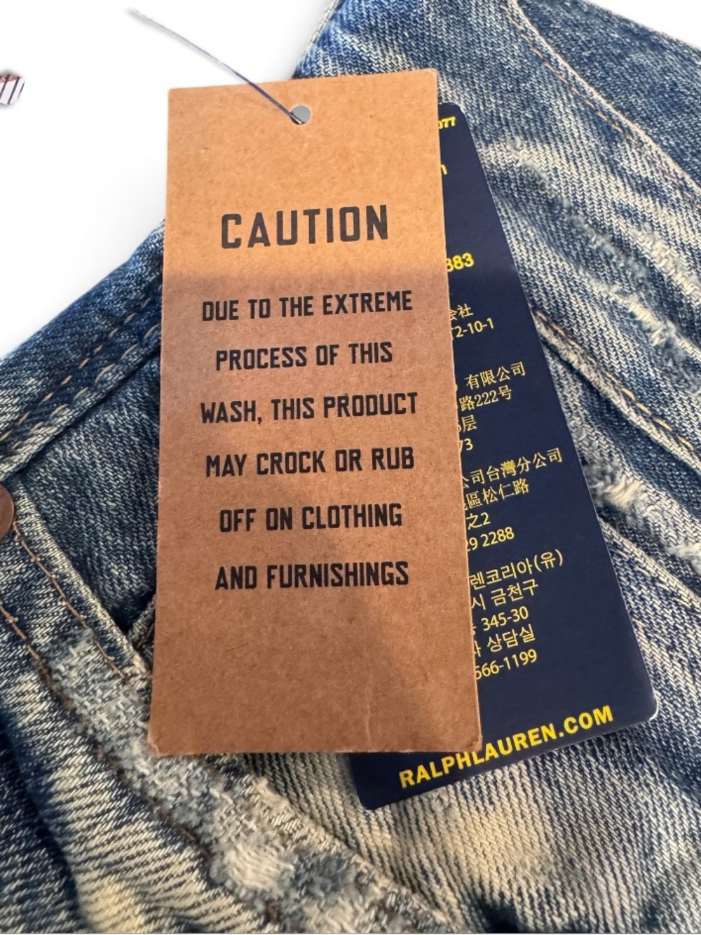 Polo Ralph Lauren Sullivan Slim Patchwork Distressed Jeans 30x30 NWT $248 - Picture 16 of 16